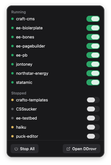 Menu bar